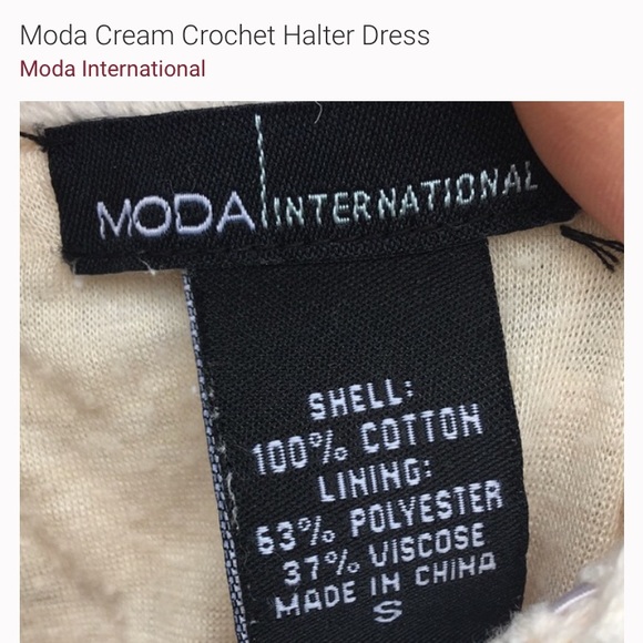 🔥 Moda International Cream Halter dress 🔥 - Picture 4 of 4